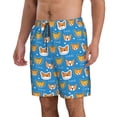thumbnail image 2 of Fotbe Corgi Dog Face Trajes de Baño Estampados para Hombre, Shorts de Verano de Secado Rápido, Ropa de Playa, Bañadores-Small, 2 of 6