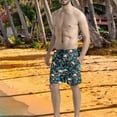 thumbnail image 5 of Binienty Men's Board Shorts Swim Trunks With Skull Blue Rose Design - Quick Dry for Beach Surfing and Summer Vacation, 5 of 10