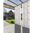 thumbnail image 3 of nqOlkjepod Outdoor Curtains for Patio Waterproof, Botanical Flowers Outdoor Privacy Panels Grommet, Spring Pink Dragonfly Pastoral Blackout Outside Curtains for Porch/Cabana 54"x95", 2 Panels, 3 of 8
