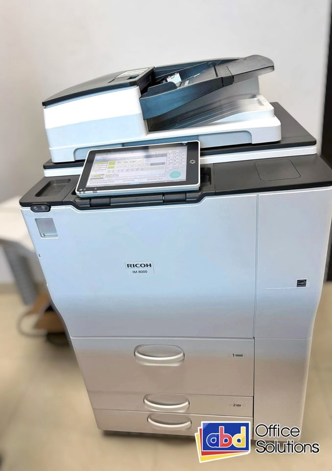 Ricoh IM 7000 IM7000 A3 Monochrome Laser Multi-Function Printer - 70 ppm, Copy, Print, Scan, Stapling Finisher SR4150, Duplex, Network, WiFi, 1200 DPI, 4300 Sheets Capacity