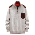 thumbnail image 1 of Awdenio Long Dégradé Color Block Plus Polaire Pull Manteau Cardigan à Capuche Pull, 1 of 6