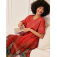 thumbnail image 3 of Ekouaer Long Nightgown, Womens V Neck Loungewear Oversized Sleepwear Loose Sleep Dress, 3 of 6