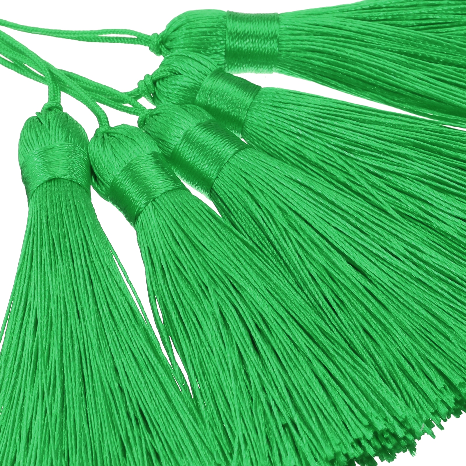 Unique Bargains Mini Bookmark Tassels Handmade Floss Craft for Jewelry Making Green