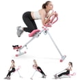 thumbnail image 2 of Jnismy Multi-Functional Rowing Machine, Home Gym Rowing Machines, Folding AB Workout Machine, Abdominal Rowing Fitness Equipment, Max 120kg _Pink White, 2 of 13