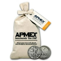 U.S. Mint Walking Liberty Half Dollars, $50 Face Value, 35.75 oz 90% Silver, .900 Karats, 100 Coins