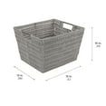 thumbnail image 4 of Simplify Large Rattan Tote Storage Basket in Grey, 4 of 6