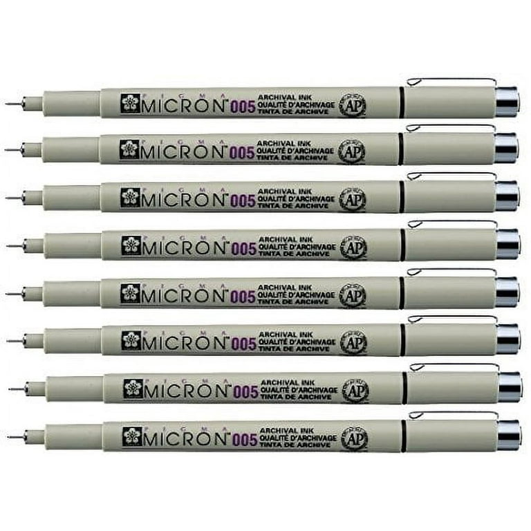 6 Sakura Pigma Micron Pens Tip Size 005 (0.20mm Line Width: 8 Ink Colors to  Choose From: Drawing, Sketching, Writing -Orange Ink 
