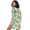 thumbnail image 2 of FORMRS Womens Long Sleeve Nightgowns Crew Neck Sleep Shirt Soft Pajamas Sizes S-3XL, Green Floral, 2 of 8