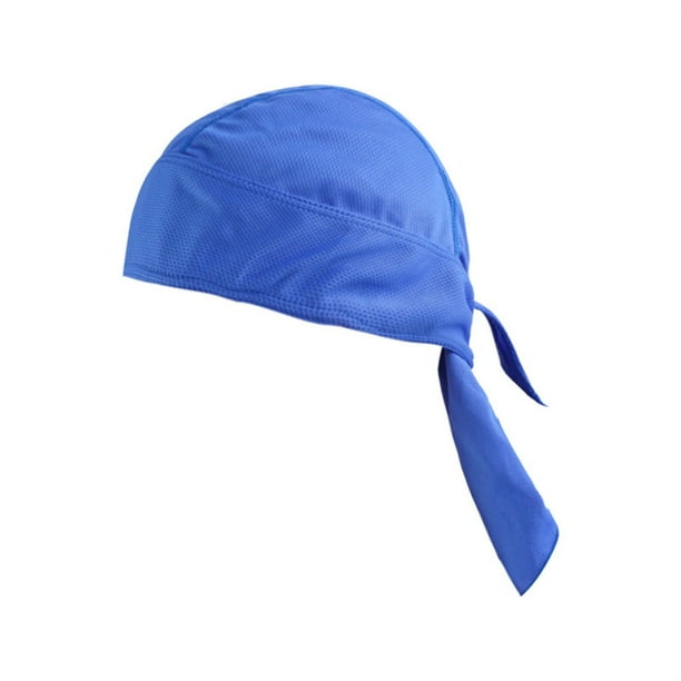 Eigraketly Sombreros Gorros de quimio Pañuelo para la cabeza Bandana Quick Sun Pasamontañas atado por detrás Hip Pop Head Wrap Casco Capucha interior Ciclismo azul real Eigraketly OD020489-07B