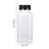 Plastic Juice Bottles with Caps, Reusable Juicing Bottles, Clear Drink Containers with Lids for Juicing, Smoothie and Other Beverages