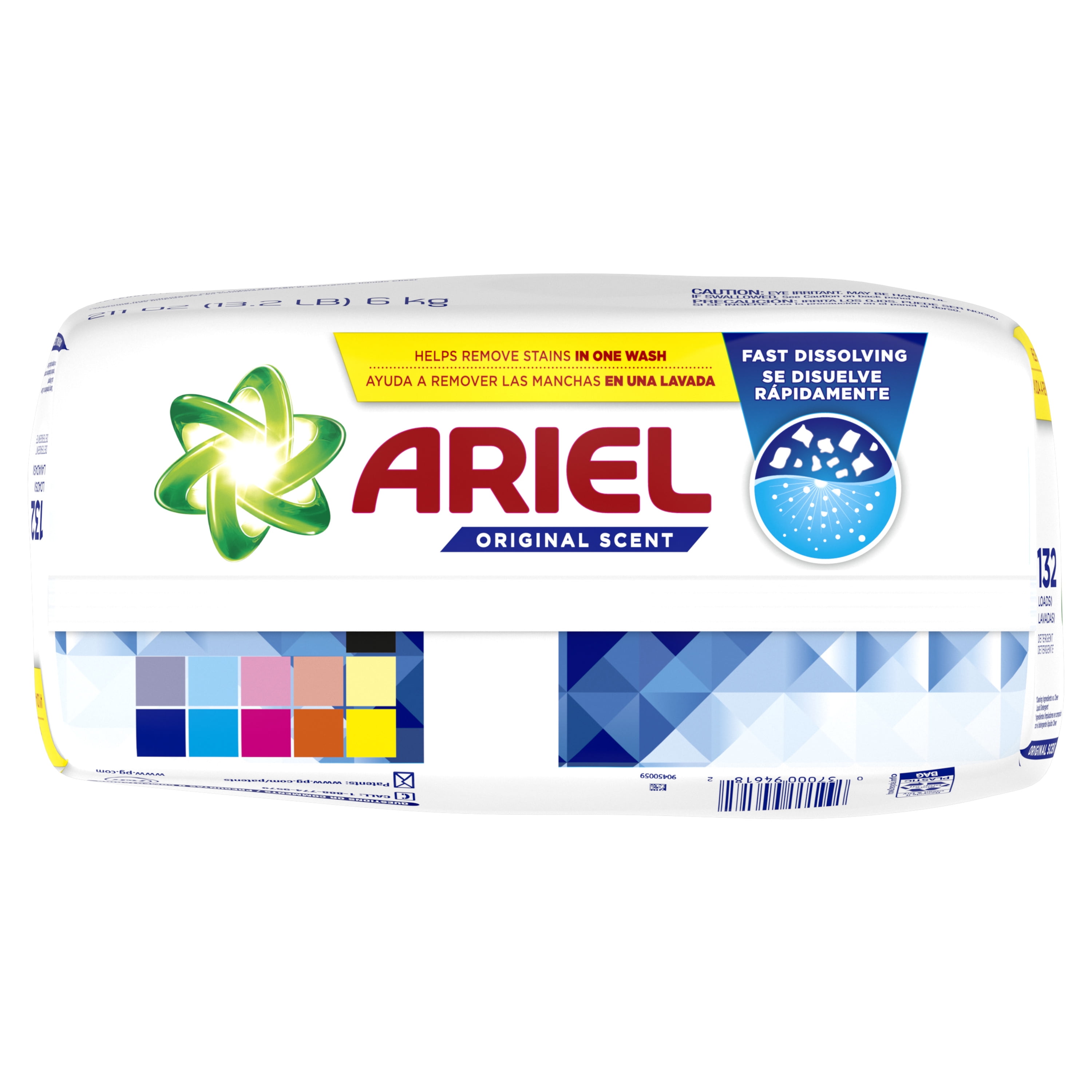 Ariel Powder Laundry Detergent, Original Scent, 211 oz, 132 Loads