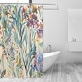 thumbnail image 2 of FREEAMG Watercolor Flowers Shower Curtain for Bathroom Modern Bathroom Decor Waterproof Washable Fabric Shower Curtains with 12 Hooks for Hotel Bathroom Bathtubs 60x72 Inch, 2 of 6
