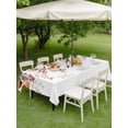 thumbnail image 4 of Outdoor Tablecloths with Umbrella Hole & Zipper, Eucalyptus Leaves Tablecloth Rectangle 60x84 Inch, Brown Summer Botanical Weeping Watercolor Waterproof Table Cloth, Patio/Pool/Picnic Table Covers, 4 of 8