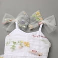 thumbnail image 5 of IBTOM CASTLE Toddler Baby Girls Birthday Party Princess Tutu Dress Floral Backless Ruffle Tulle Dresses for Cake Smash 18-24 Months White Floral, 5 of 8