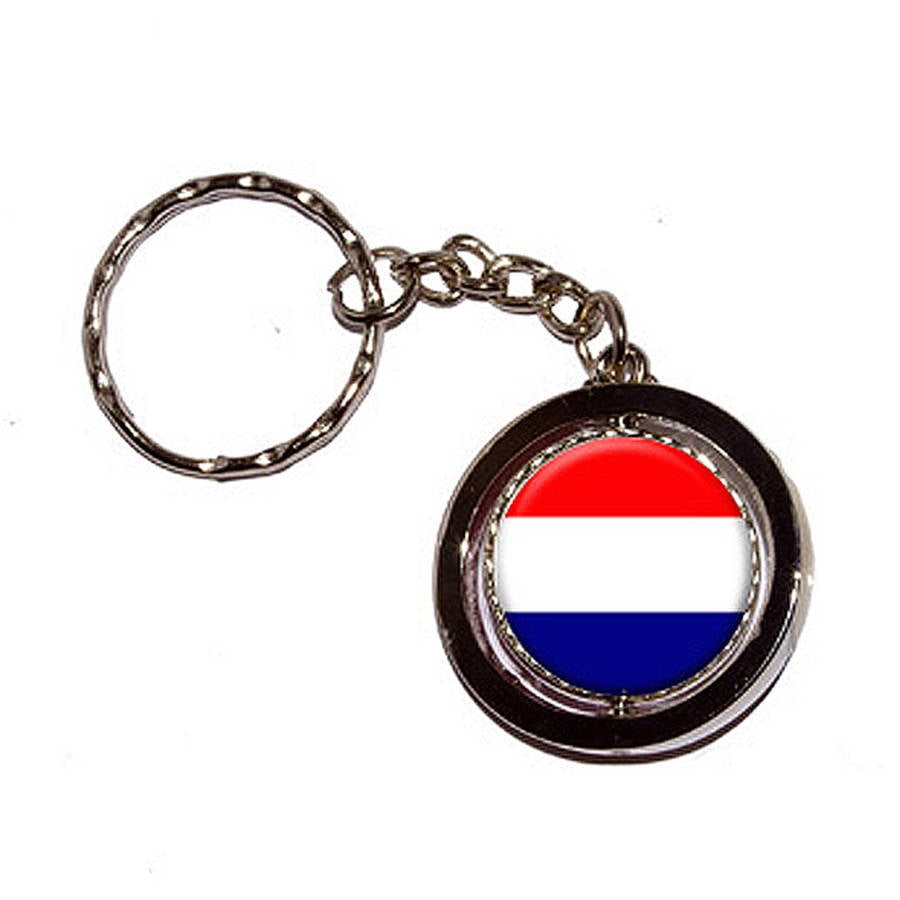 Netherlands Holland Flag Key Chain Keychain Ring by Graphics and More