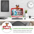thumbnail image 2 of IFANLANDOR Holiday Themed Monitor Wraps Adorable Elk Display Case Red Microfiber 1Pack Back to School, 2 of 8