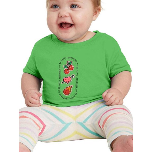 Remember To Be Happy Quote T-Shirt Infant -Image by Shutterstock,  24 Months