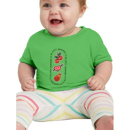 

Remember To Be Happy Quote T-Shirt Infant -Image by Shutterstock 12 Months