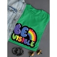thumbnail image 3 of Be Visible Bubblegum Text T-Shirt Women -Smartprints Designs, Female 3X-Large, 3 of 4