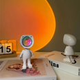 thumbnail image 3 of Lámpara de puesta de sol LED Spaceman - Luz de noche de proyección de puesta de sol de arco iris con rotación de 360 ​​°, luz de piso recargable moderna de red, 3 of 5