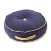 20" Round Floor Pillow, Hyatt Fabric, Denim