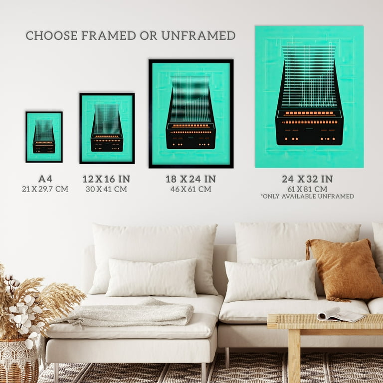 The Future Of Music Radio Frequencies Turquoise Orange Graphic