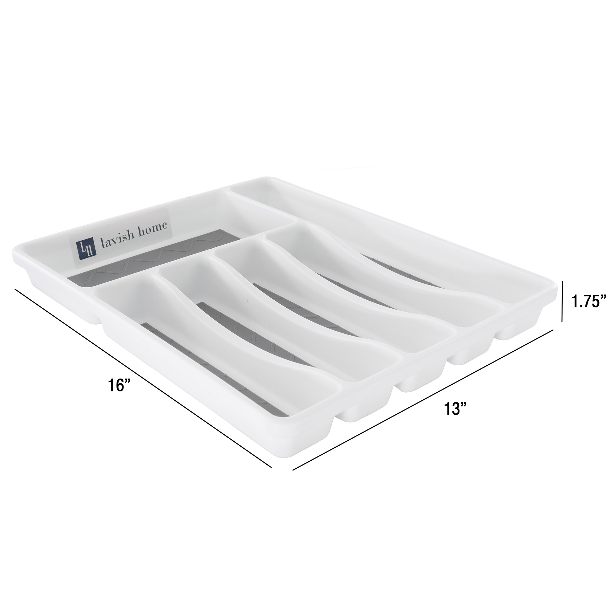 Lavish Home Silverware Drawer Organizer with 6 Sections and Nonslip Tray - image 4 of 4