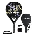thumbnail image 1 of CAMEWIN Raqueta de Pádel con Funda de Pádel Profesional con Superficie de Fibra de Carbono y Núcleo de Espuma Flexible de Memoria EVA para Principiantes con Cubierta, 1 of 8