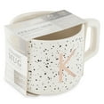 thumbnail image 3 of Thyme & Table 13.5 fl oz Monogram K White Speckled Stoneware Mug, 3 of 7