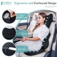 thumbnail image 7 of Florich Ergonomic Memory Foam Seat & Back Support Cushion - Relieves Neck, Back, Sciatica Pain for Office Chair, Car, Wheelchair, Black, 7 of 7