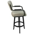 thumbnail image 3 of Swivel 30" Bar Stool - M-115 - Beige Vinyl - Metal Grey Frame Wood Base, 3 of 3