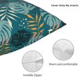 thumbnail image 3 of Pofeuu Tropical Leaves Print Double-sided plush pillowcase Square Throw Pillow Covers Pillows Cover for Living Room Bedroom Sofa Couch Cushion Cover（No pillow core）-12"x12", 3 of 7