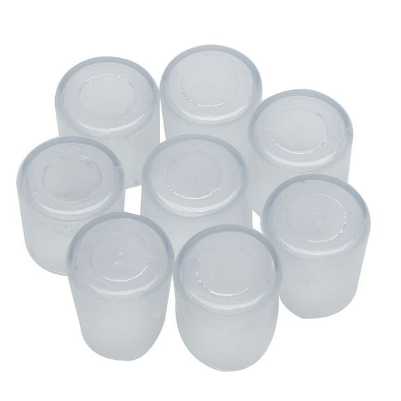 Clear Desk Legs Cap End Feet Furniture Floor Protector 8pcs 0.79" 20mm Inner Dia
