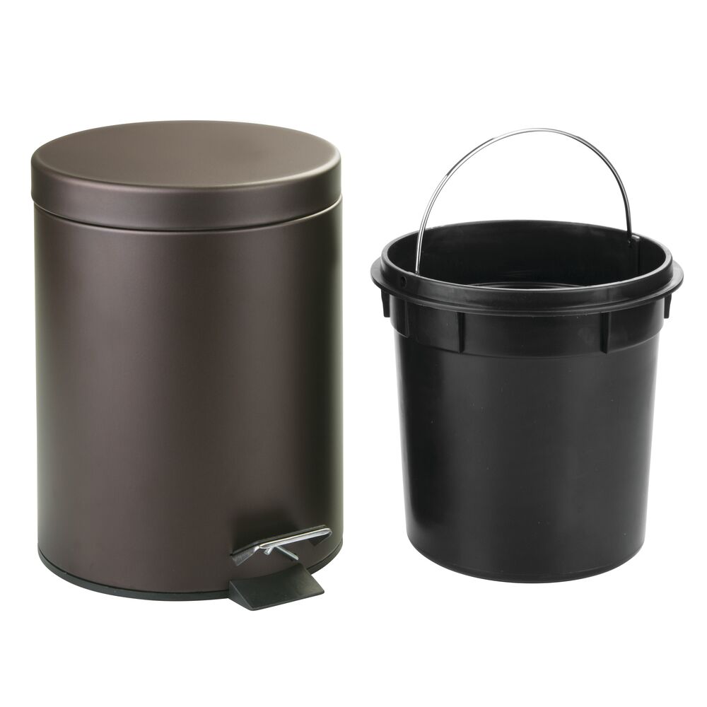 iDesign, 1.3 Gallon Step Trash Can, Bronze