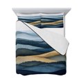 thumbnail image 7 of Mountains Blue Gold Twin Size Down Alternative Comforter, Lightweight Comforter Quilt Bedding Set with Pillow Shams Modern Green Forest Trees All Seasons Bed Comforter Duvet Insert 68"x86", 7 of 7