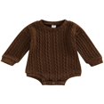 thumbnail image 1 of Barboteuse pour Bébé Manches Longues Justaucorps Tricoté Automne Hiver Hauts Chauds, 1 of 6