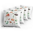 thumbnail image 5 of Ambesonne Autumn Throw Pillow Cover 4 Pack, Fall Season Mushroom, 18", Multicolor, 5 of 7