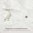 thumbnail image 5 of Bioweaves 100% Organic Cotton Full / Queen Duvet Cover Set, 3-Piece, 300 Thread Count Sateen Weave GOTS Certified Comforter Cover with Buttoned Closure and 2 Pillow Shams – White, 90x90 inches, 5 of 8