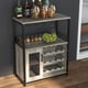 thumbnail image 4 of 3-tier wine bar gabinete detachable wine rack glass holder mesh door ample almacenamiento para kitchen sala de estar y bar, 4 of 7