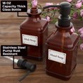 thumbnail image 4 of 2 Pack Soap Dispenser, GLADPURE 18 oz Antique Thick Glass Soap Dispensers-Black, 4 of 7