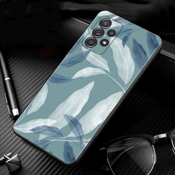 Funda de silicona con diseño de hojas y flores para Samsung Galaxy A12, A52, A51, A32, A13, A53, A73, A72, A23, A71, A31, A41 qiuyongming unisex