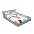 thumbnail image 3 of Animal Bedding Set with Sheet & Covers, Lazy Sleepy Bear Tribe of Australian Sloths Keep Calm Words Cartoon Priint, Printed Bedroom Decor 2 Shams, 4 Sizes, Multicolor, by Ambesonne, 3 of 3