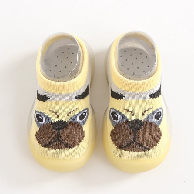 Zapatos antideslizantes para niños, calcetines antideslizantes de algodón para bebés recién nacidos y niñas pequeñas, zapatillas de interior de dibujos animados con suela de goma para niños pequeños Tan Jianjun unisex