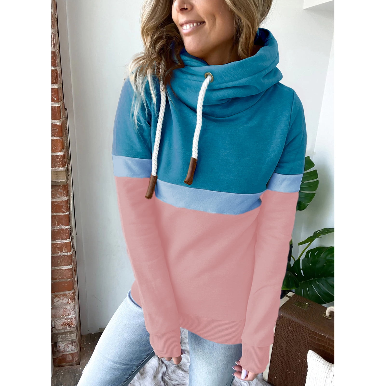 Blue and gray hoodie online