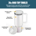 thumbnail image 2 of RTIC Road Trip 30 oz Leak-Resistant Straw Lid Ceramic Lined Tumbler, White Glitter, 2 of 9