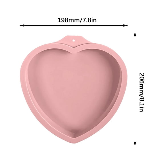 Zmeidao Silicone Cake Mold Heart Shaped Disc Non Stick Heart Shaped Molds for Baking Valentine's Day Cheese Trays Chocolate Baking Tray