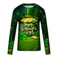thumbnail image 4 of Graphic Tees for Men,Mens Long Sleeve St Patricks Day Shirts,Mens St Patricks Day Shirts Long Sleeve Shamrock Gnome Sweatshirt Irish Clover T-Shirt Big and Tall Round Neck Graphic Tees Tops, 4 of 5