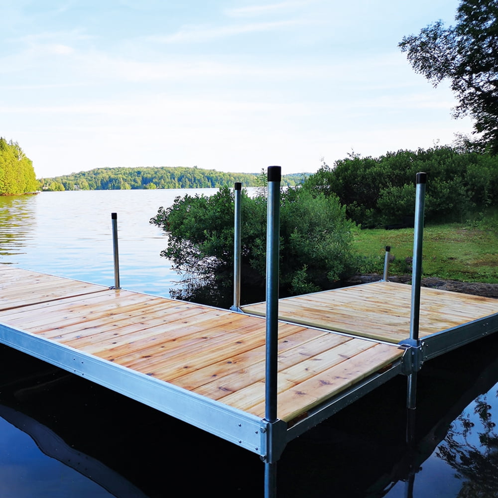 Multinautic, QP-400, 6-Sections, 4 ft. x 8 ft. Aluminum Stationary Dock with Cedar Decking