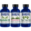 Essential Oil Eucalyptus, Rosemary, Tea Tree - Made with 100% Pure Therapeutic Grade Essential Oils 1 oz (30 ml x 3) - Gift Set of 3 by Harlyn Made in USA (FAST DELIVERY)