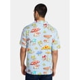 thumbnail image 3 of Nintendo Men's and Big Men's Mushroom Kingdom Graphic Button Up Shirt, Sizes XS-3XL, 3 of 5